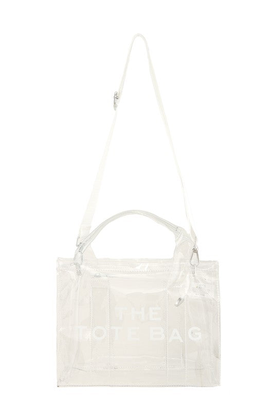 Transparent Clear Crossbody Tote Bag